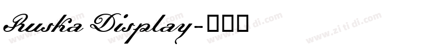 Ruska Display字体转换 Ruska Display字体转换